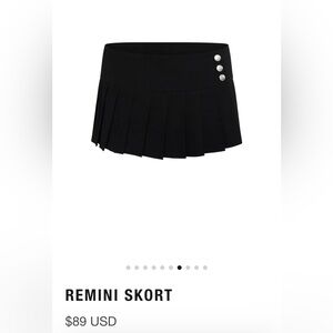 I.AM.GIA remini Black Mini skort with Button Detail